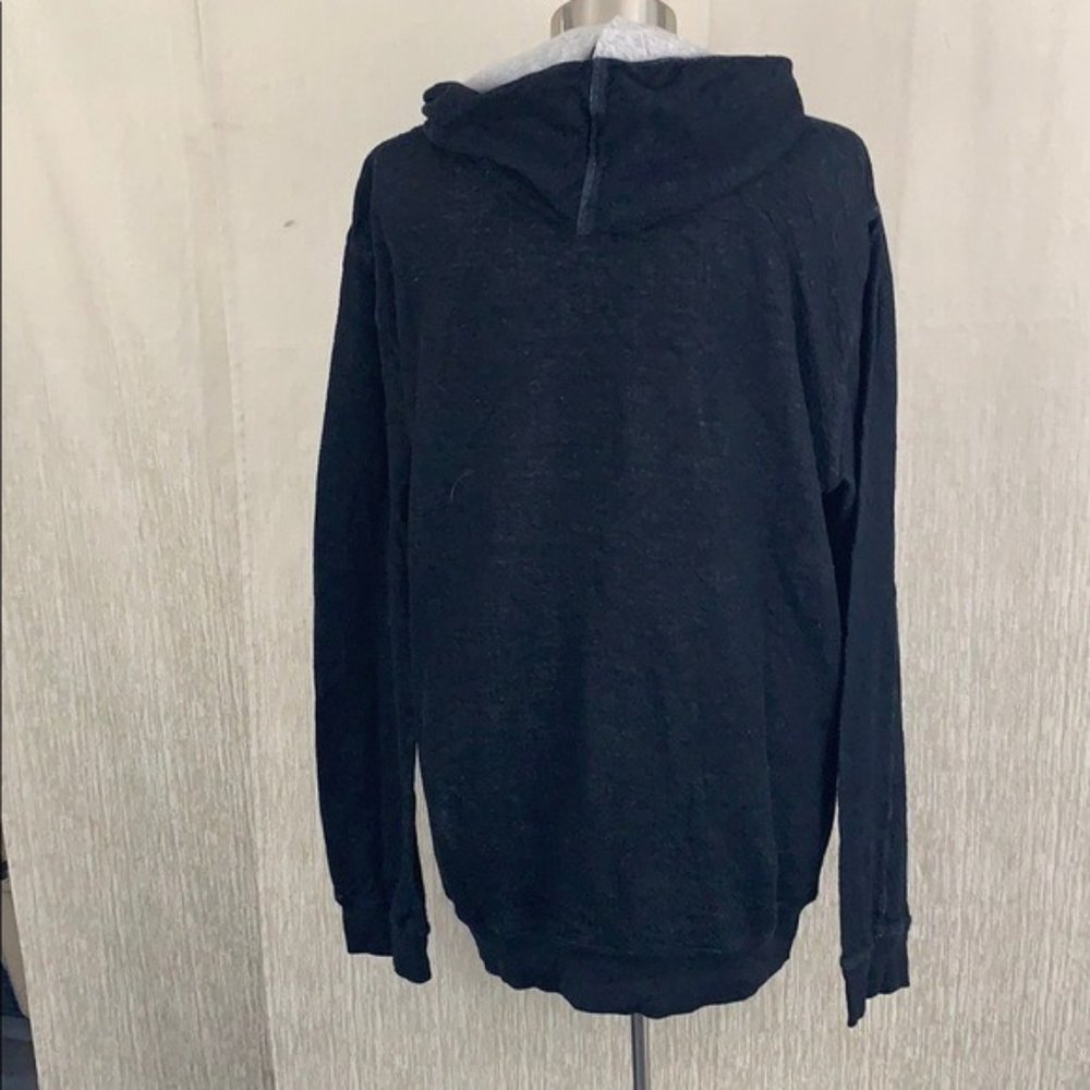 JOHN VARVATOS MEN’S BLACK GRAY HOODIE SHIRT XLARGE - Picture 4 of 6